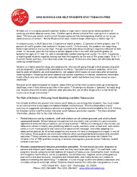 How Schools Can Help Students Stay Tobacco-Free