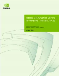 Release 346 Graphics Drivers for Windows, Version 347.09. RN