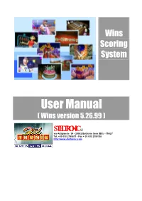 User Manual ( Wins Version 5.26.99 )