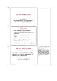 Volume of Distribution