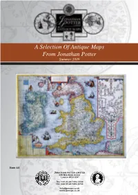 A Selection of Antique Maps from Jonathan Potter
