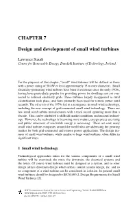 CHAPTER 7 Design and Development of Small Wind Turbines