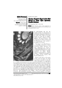 Guarino Guarini's Chapel of the Holy Shroud in Turin: Open Questions