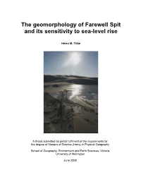 The Geomorphology of Farewell Spit and Its Sensitivity to Sea-Level Rise