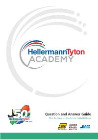 The Testing of Electrical Installations