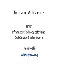 Tutorial on Web Services