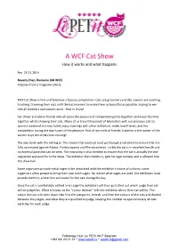 A WCF Cat Show How It Works and What Happens