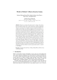 Collusive Security Games