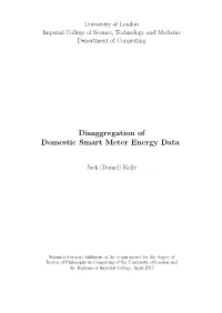 Disaggregation of Domestic Smart Meter Energy Data