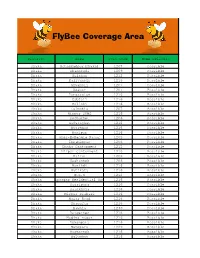 Flybee Coverage Area