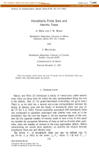 Hereditarily Finite Sets and Identity Trees