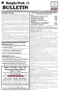 Houghsneck.Org Email Hnccbulletin@Yahoo.Com David A