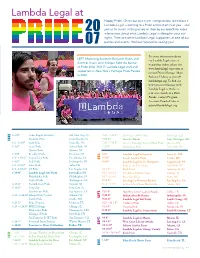 Lambda Legal's Event & Pride Season