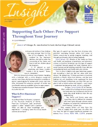 Peer Support Throughout Your Journey