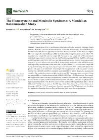 A Mendelian Randomization Study