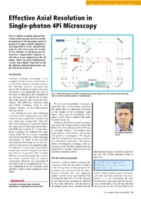 Effective Axial Resolution in Single-Photon 4Pi Microscopy