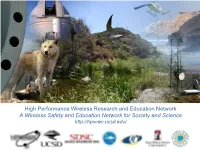High Performance Wireless Research and Education Network High Performance Wireless Research and Education Network a Wireless