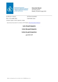 List of Participants