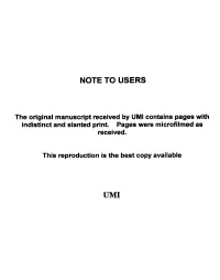 Note to Users