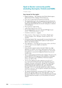Nyah to Border Community Profile (Including Sunraysia, Victoria and NSW)