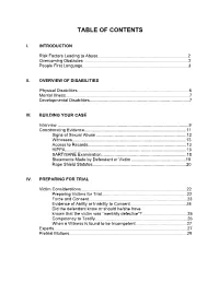 Table of Contents