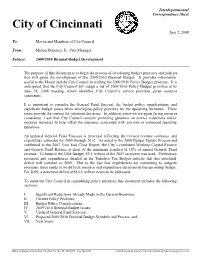 2009-2010 Biennial Budget Development