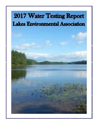 2017 Water Testing Report Lakes Environmental Association