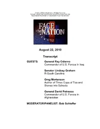 August 22, 2010 Transcript