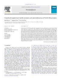 Crustal and Uppermost Mantle Structure and Seismotectonics of North China Craton