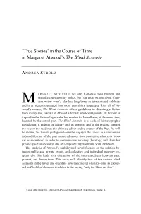 In the Course of Time in Margaret Atwood's the Blind Assassin