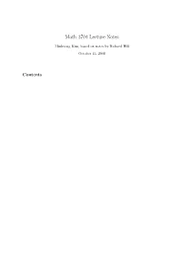 Math 3704 Lecture Notes