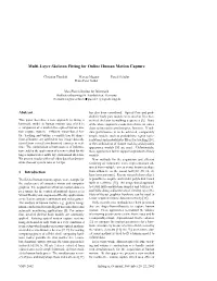 Multi-Layer Skeleton Fitting for Online Human Motion Capture