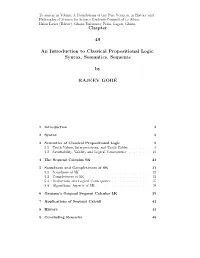 Propositional Logic Basics