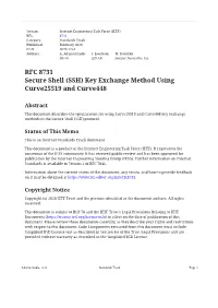 RFC 8731: Secure Shell (SSH) Key Exchange Method Using