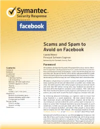 Scams and Spam to Avoid on Facebook