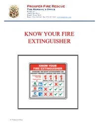 The Abcs of Fire-Extinguishers
