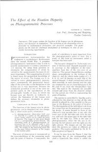 The Effect of the Fixation Disparity on Photogrammetric Processes