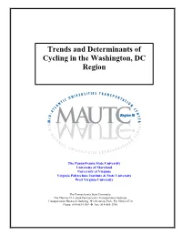 Trends and Determinants of Cycling in the Washington, DC Region 6