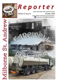 Volume 12 Issue 9 October 2020 See Pages 18 and 19 See Page 13 Facebook.Com/Milbornereporter