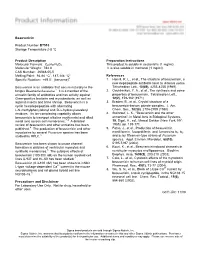 Beauvericin Product Number B7510 Storage