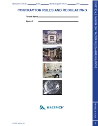 Contractor Rules and Regulations