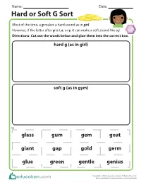 Hard Or Soft G Sort