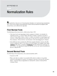 Normalization Rules