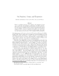 On Numbers, Germs, and Transseries