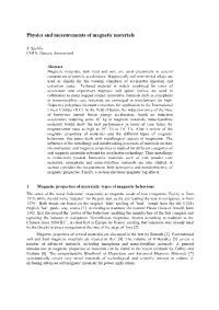 Physics and Measurements of Magnetic Materials