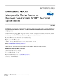 Pilot SMPTE SP Working Document