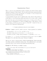 Representation Theory