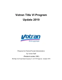 Votran Title VI Program Update 2019