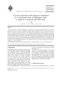 A 22-Year Experience with Quinacrine Sterilization in a Rural Private Clinic in Midnapore, India: a Report on 5 Protocols and 1838 Cases A