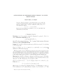 Applications of Representation Theory to Finite Group Study